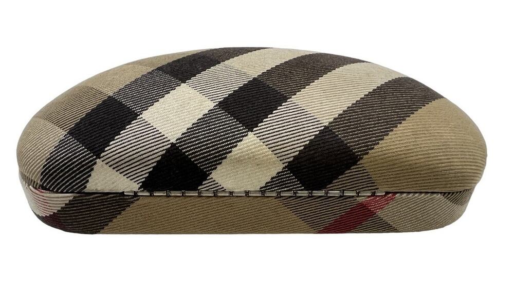 Genuine Burberry Eyeglass Case Nova Check Plaid Hard Clam Shell Classic